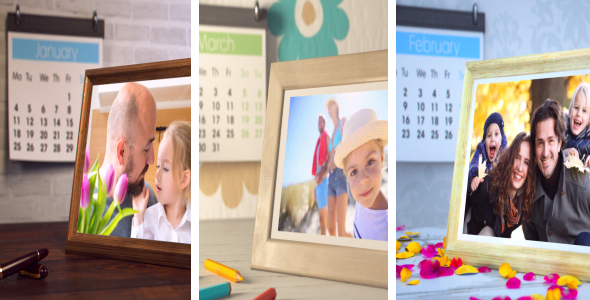 Photo frame calendar - VideoHive 16365156