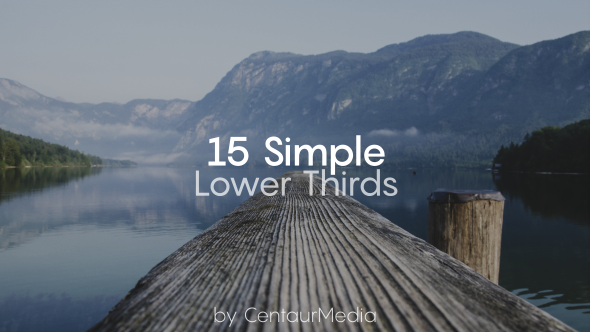 15 Simple Lower Thirds