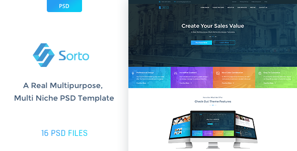 Sorto Multipurpose PSD - ThemeForest 16066550