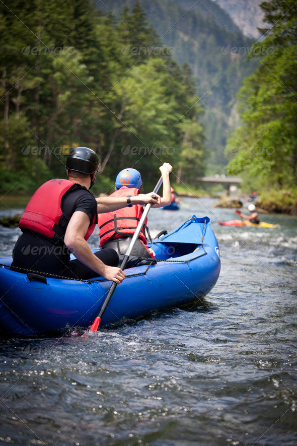 white water rafting - Stock Photo - Images