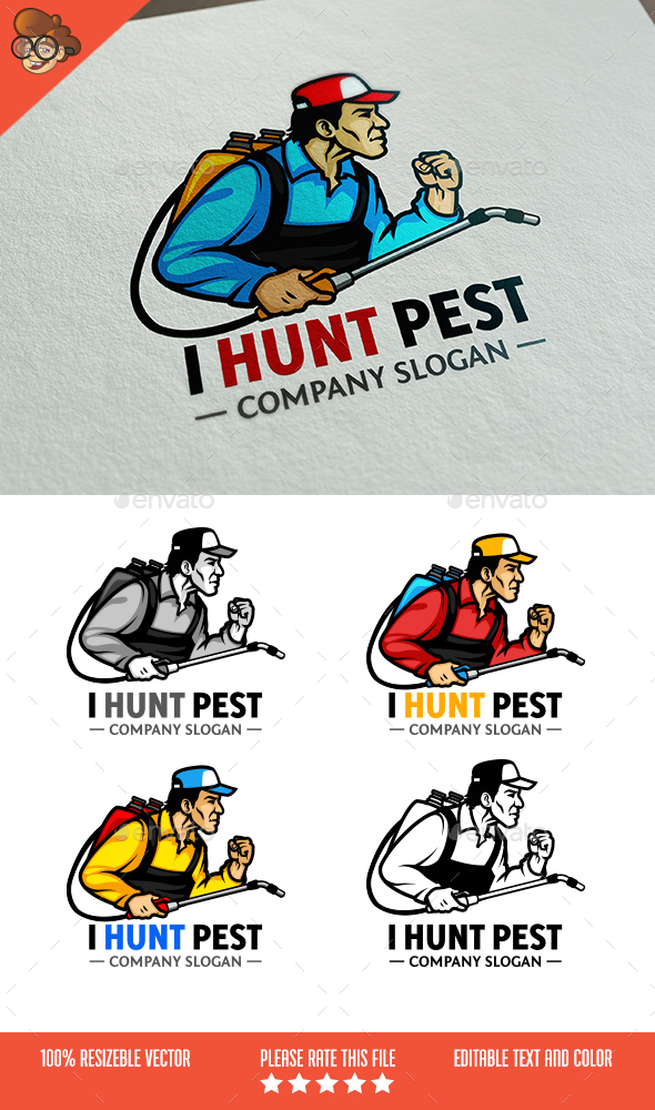 I Hunt Pest Logo - Humans Logo Templates