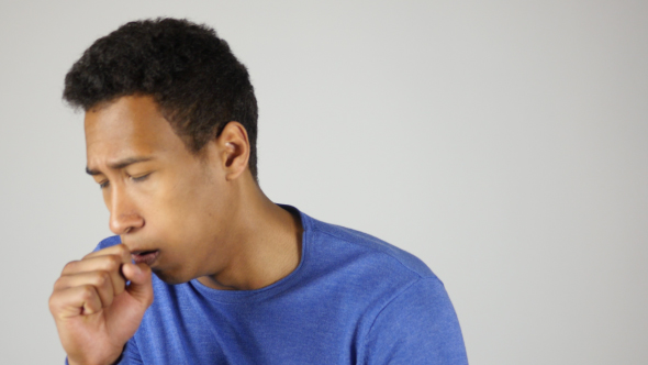 Cough, Sick Black Man Coughing by Stockwood | VideoHive