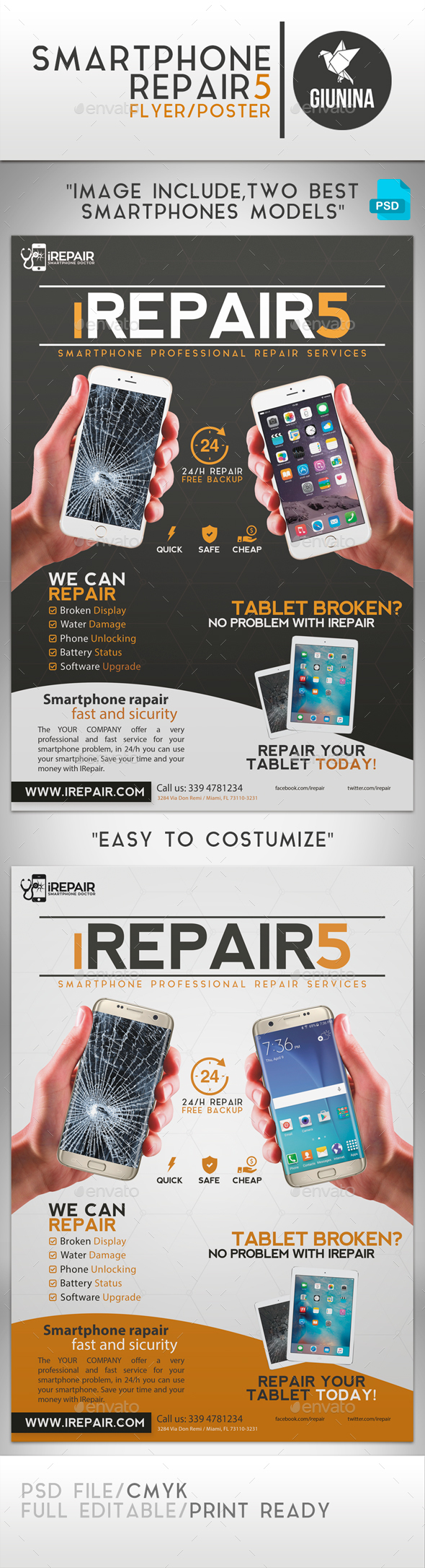 Smartphone Repair 5 Flyer/Poster - Commerce Flyers