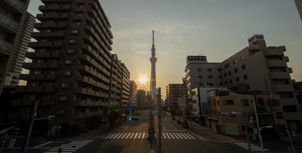 Tokyo Street Sunrise