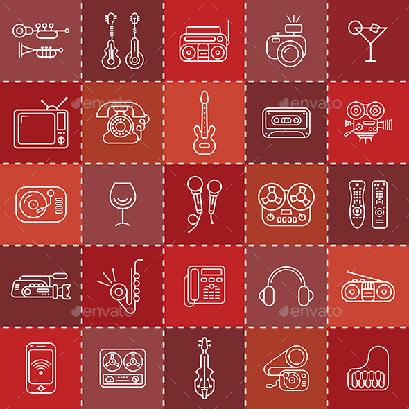 Line Art Vector Icon Set