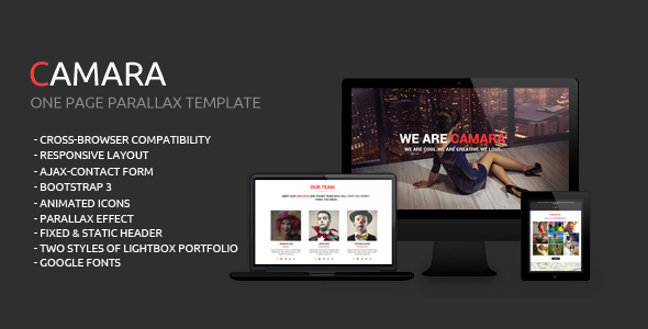 Camara - Responsive One Page Template by dexthemes