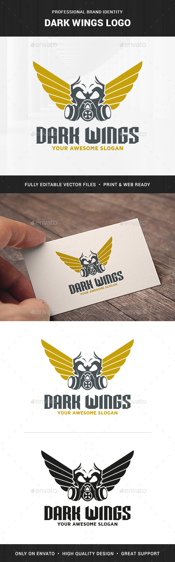 Dark Wings Logo Template - Objects Logo Templates