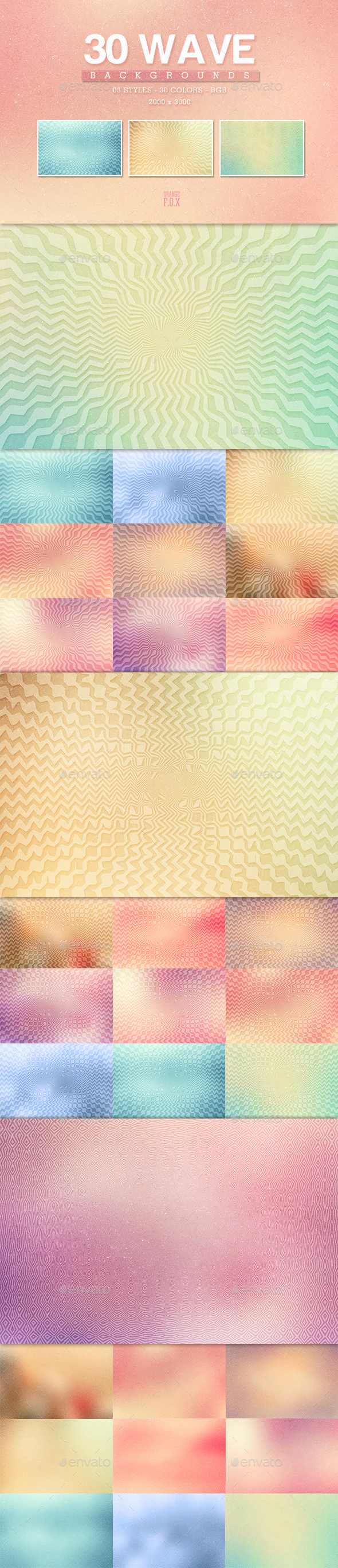 30 Wave Backgrounds - Abstract Backgrounds