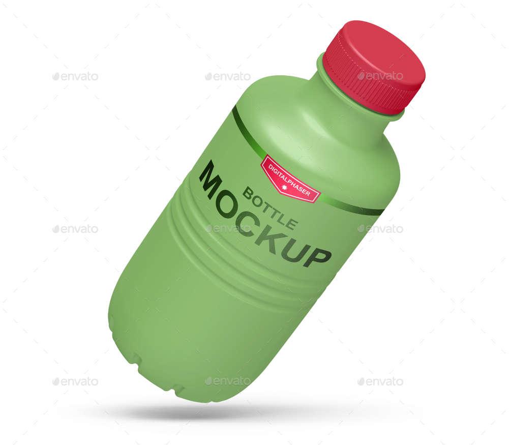 Plastic Milk Yogurt Bottle Mockup by Fusionhorn | GraphicRiver