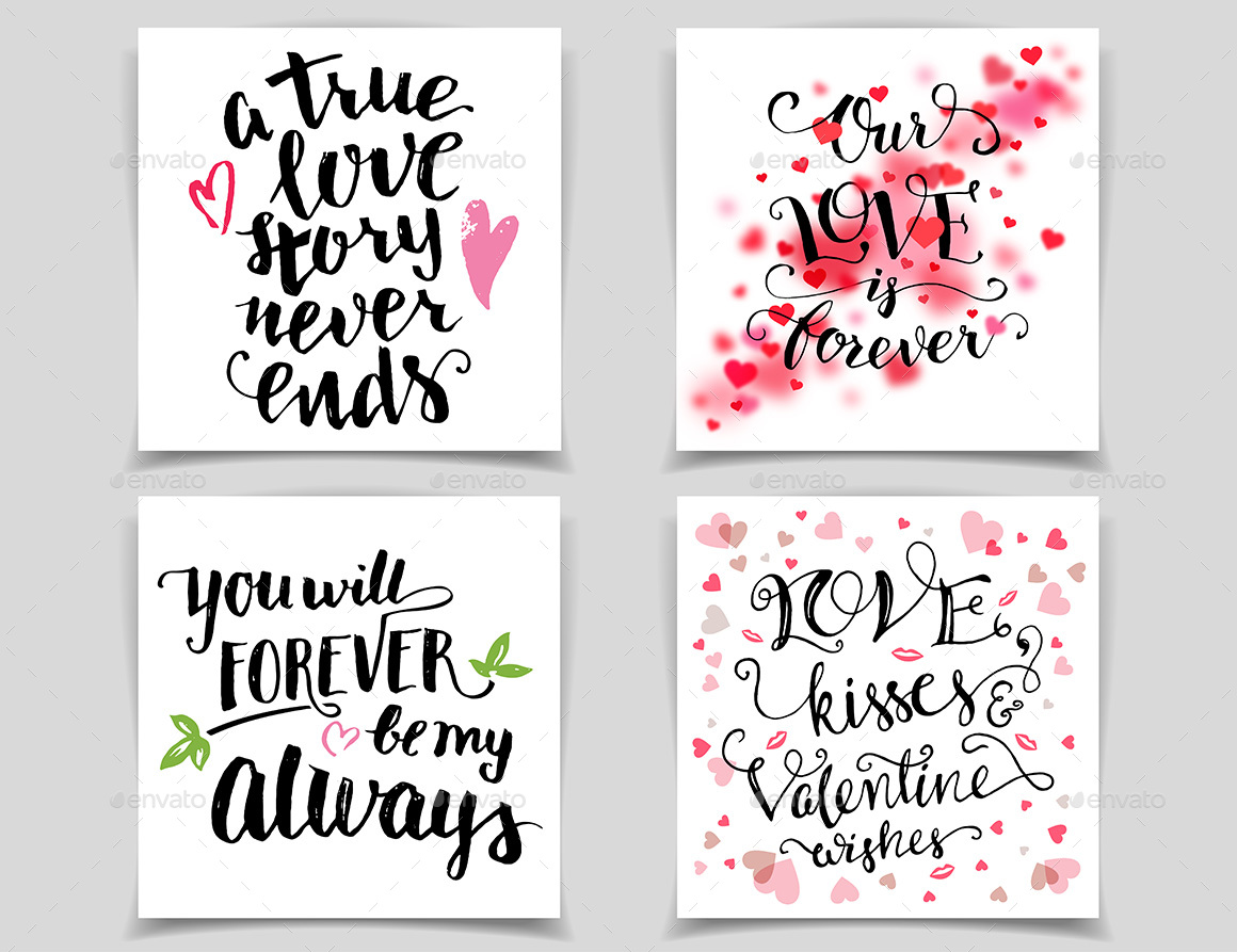 brush lettering love quotes and phrases by