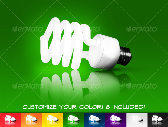 Compact Fluorescent Light Bulb - Technology Isolated Objects