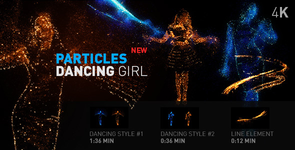 Particles Dancing Girl