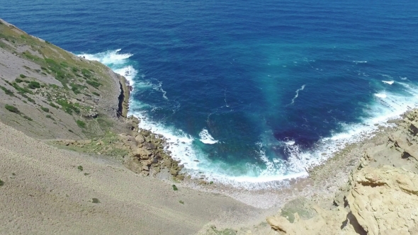 View of The Ocean Beach From Above