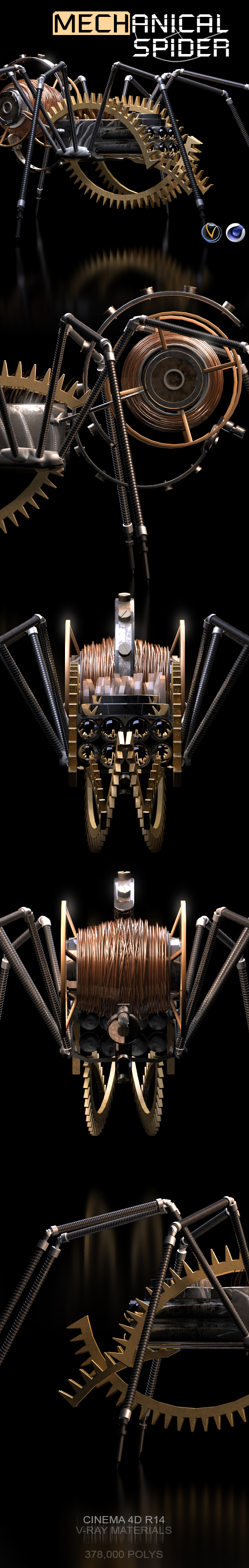 Mechanical Spider 3D - 3Docean 16413371