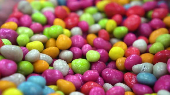 Multi Colored Around Marmalade Closeup Panoramic on Background Children Sweet  alt