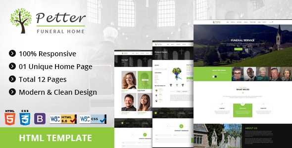 Petter | Funeral Service  HTML5 Responsive Template