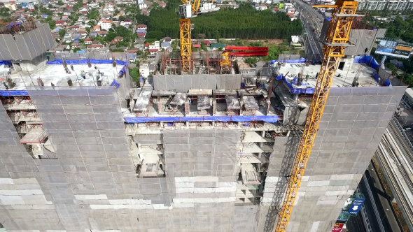 Aerial View High Rise Building Construction 03 alt