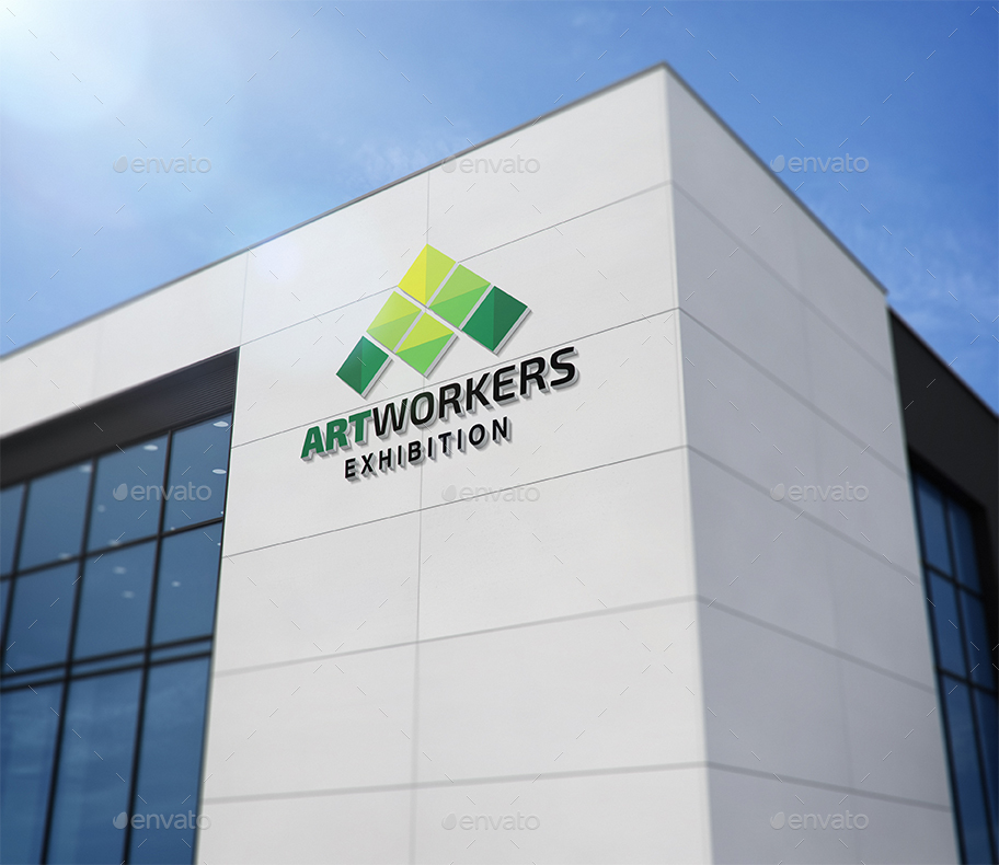 logo - 6 graphicriver mockups Mock by Vol.1 Facade Logo Signage 3D Ups Kheathrow Wall