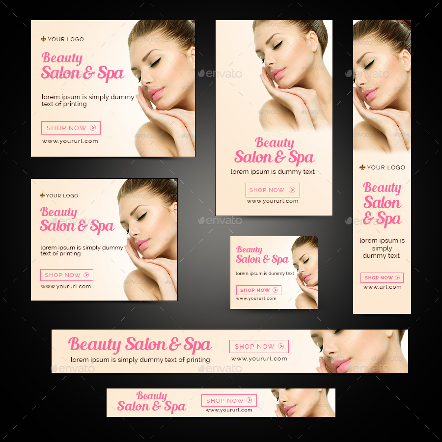 Beauty & Spa Banners Bundle - 5 Sets - 86 Banners by Hyov | GraphicRiver