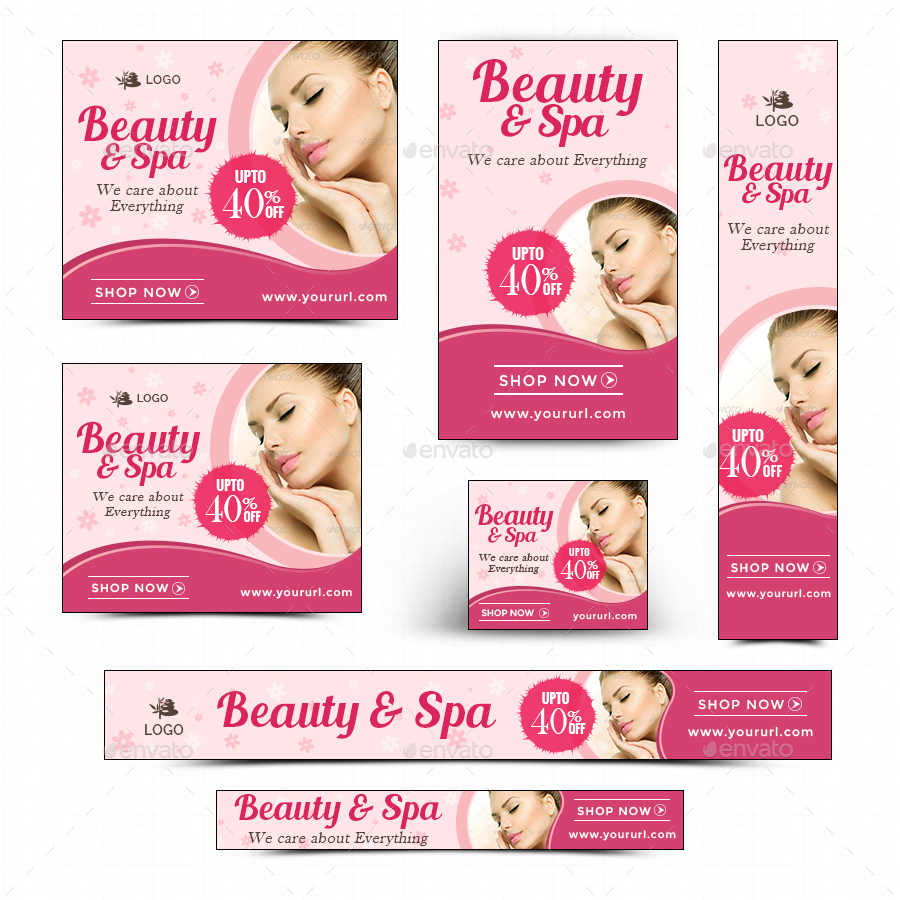 Beauty And Spa Banners Bundle 5 Sets 86 Banners By Hyov Graphicriver