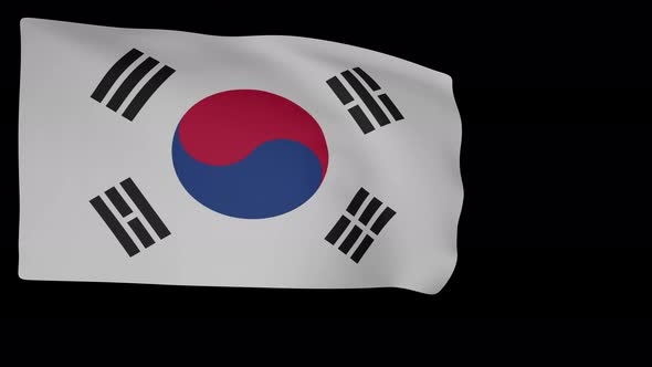 National Flag of Republic of Korea alt