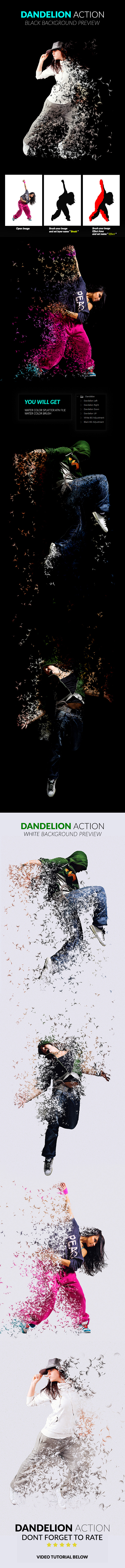 dandelion photoshop action free download