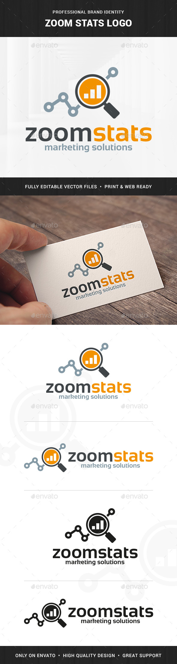 Zoom Stats Logo Template - Symbols Logo Templates
