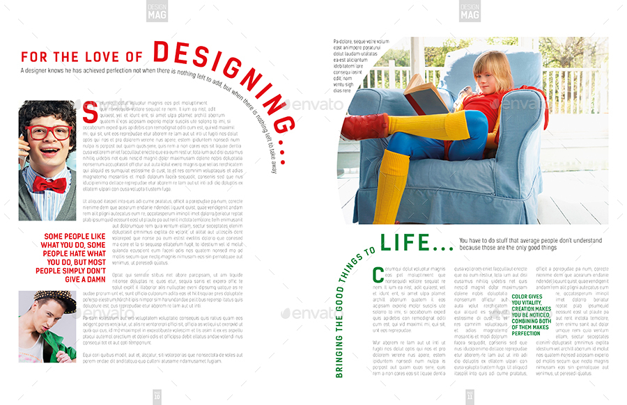 indesign magazine layout templates