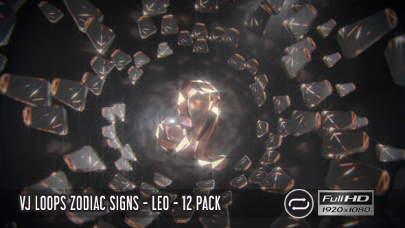 VJ Loops Zodiac Signs - Leo - 12 Pack