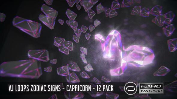 VJ Loops Zodiac Signs - Capricorn - 12 Pack