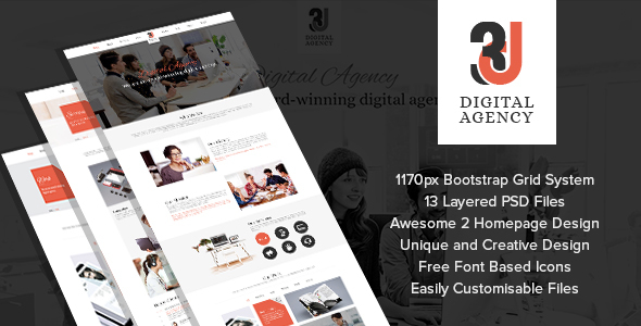 3D Digital Agency - ThemeForest 16021890