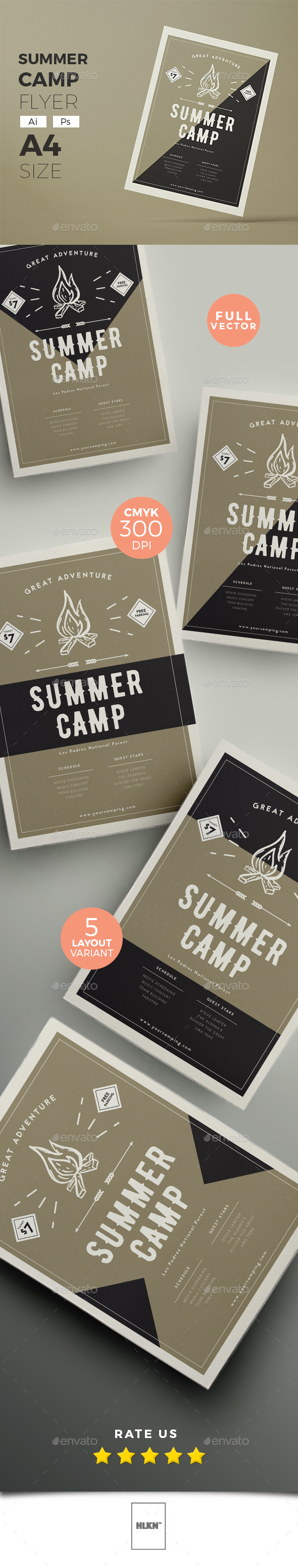 5 in 1 Summer Camp Flyer