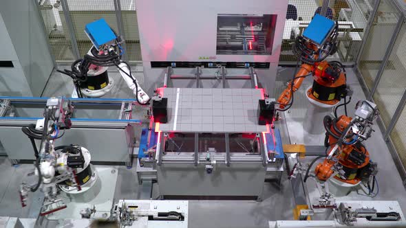 Robots Working In Factory