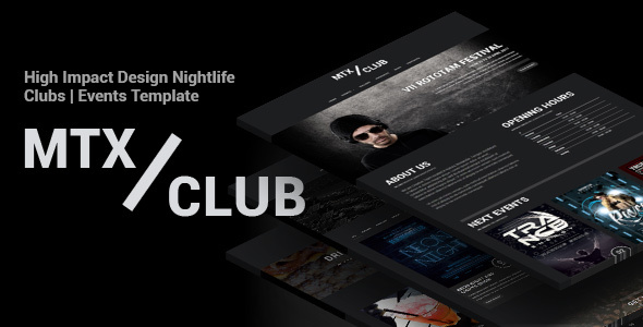 Extraordinary MTX Club - Nightlife And Bars Template