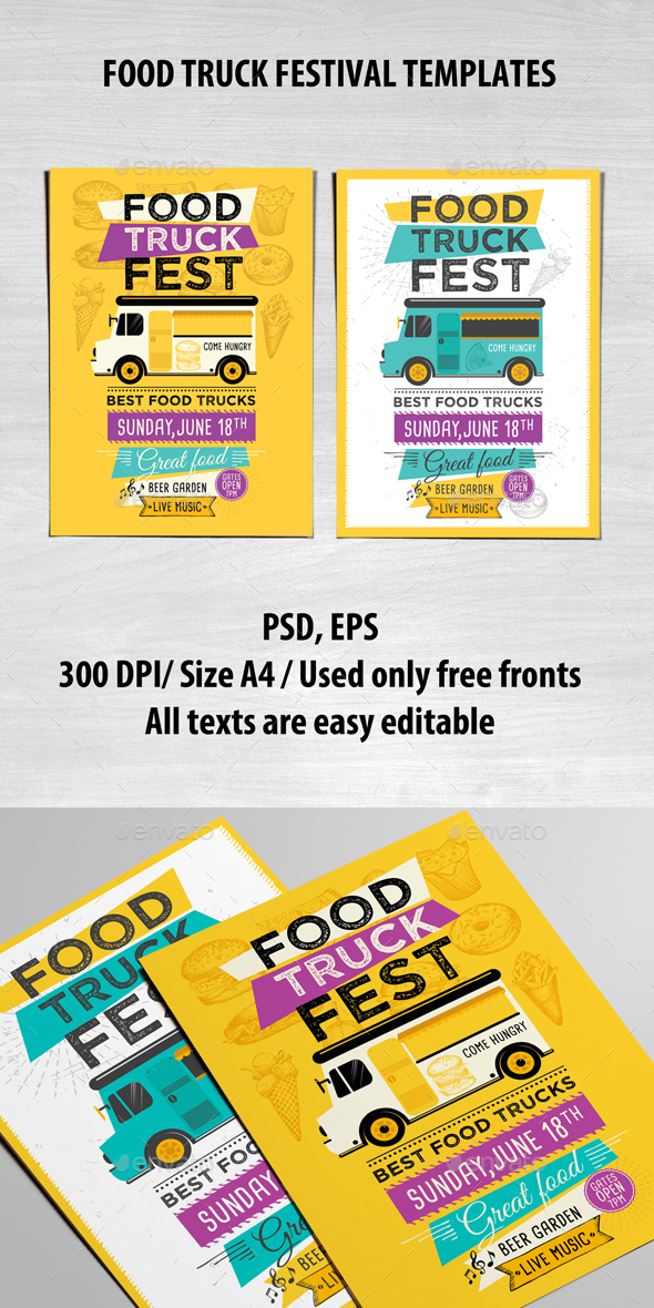 Download Food Truck Template by BarcelonaDesignShop | GraphicRiver