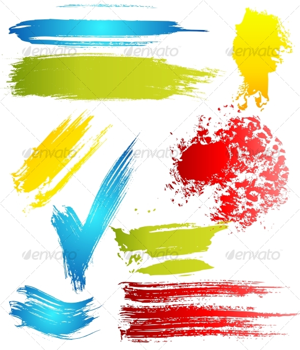 Grungy design elements - Decorative Symbols Decorative