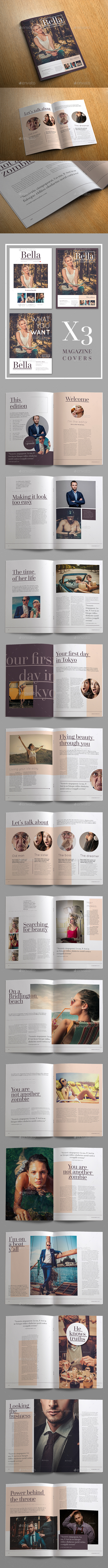Bella Minimal Magazine Template - Magazines Print Templates