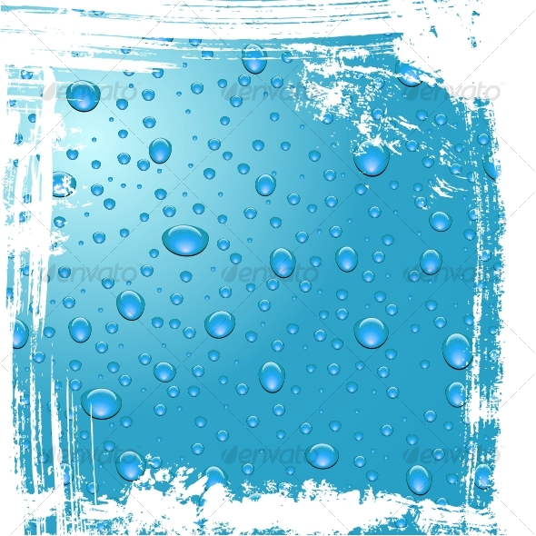 Drops of dew. Grunge background - Backgrounds Decorative