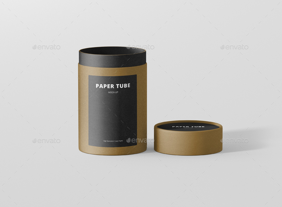 Paper Tube Packaging Mock-Up - Large, Graphics | GraphicRiver