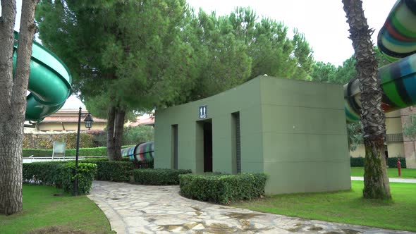 Toilet Building in the Water Park 4K alt