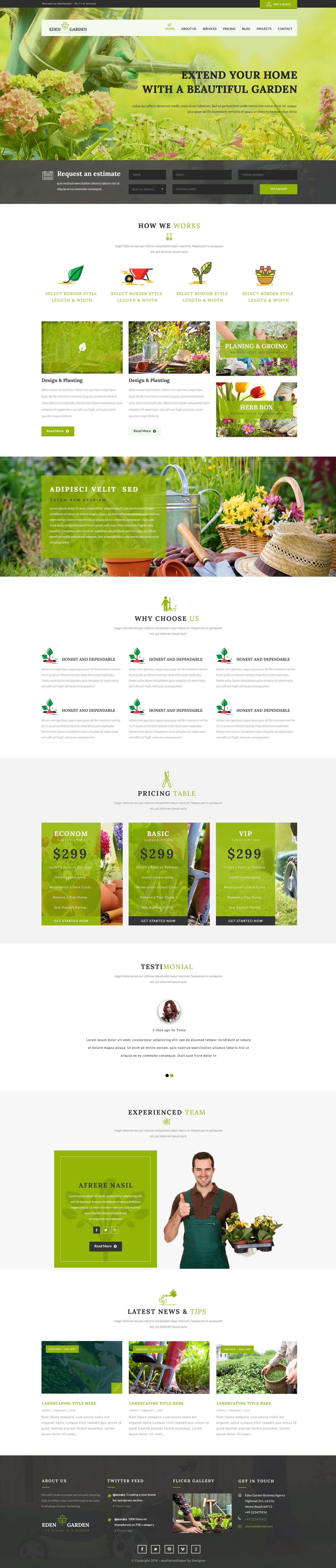 Eden Garden - Gardening and Landscaping PSD Template by wpthemeshaper