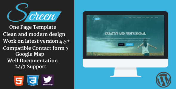 Screen - Responsive Onepage Business WordPress Theme - Business Corporate