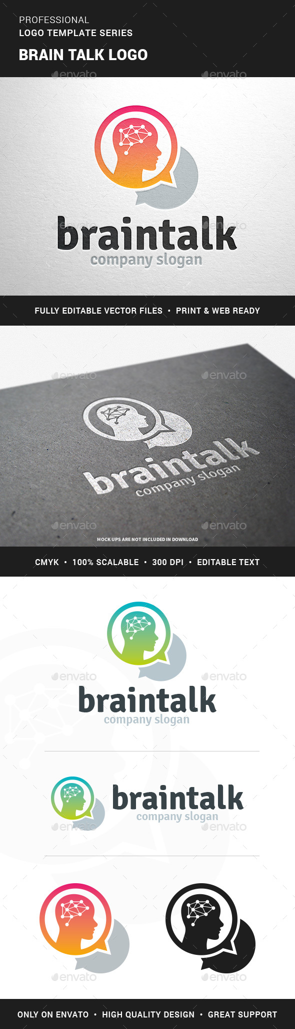 Brain Talk Logo Template - Humans Logo Templates