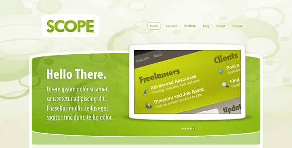 Scope PSD Template - ThemeForest 64365