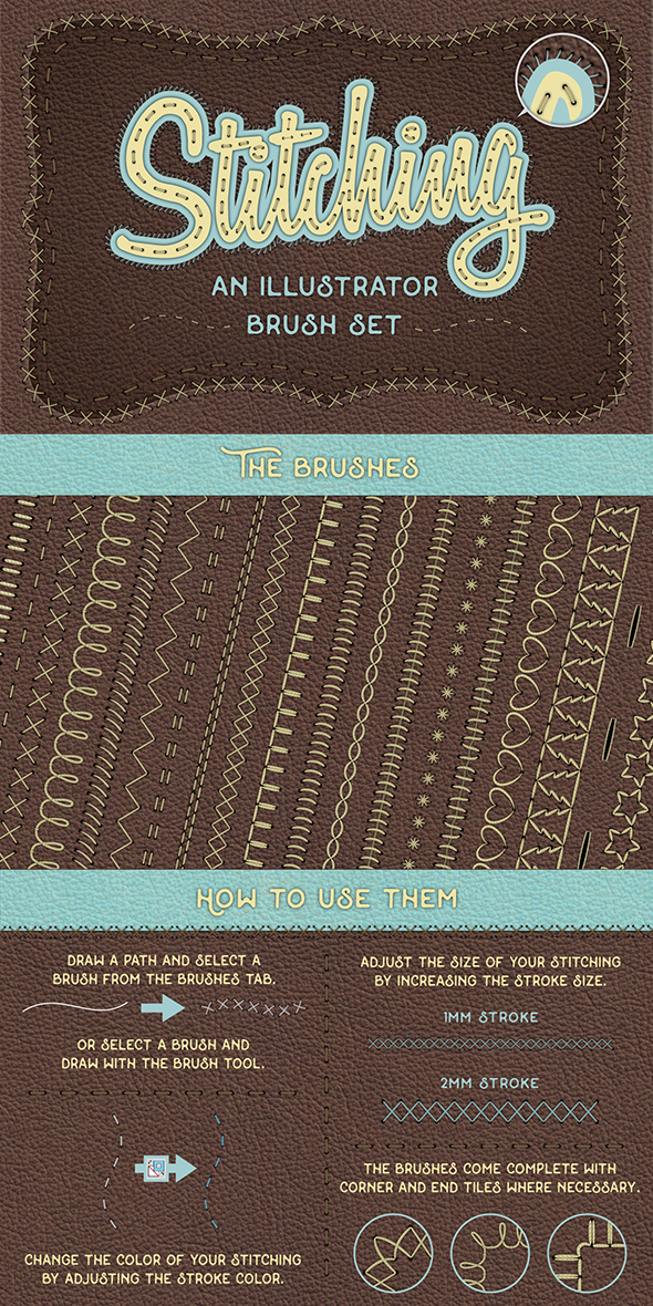 Illustrator Stitch Brushes - Brushes Illustrator