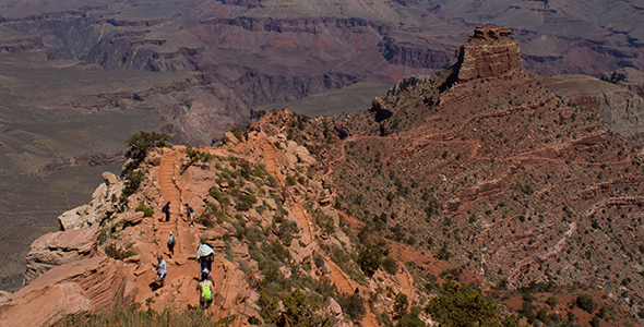 Hikers at the Grand Canyon