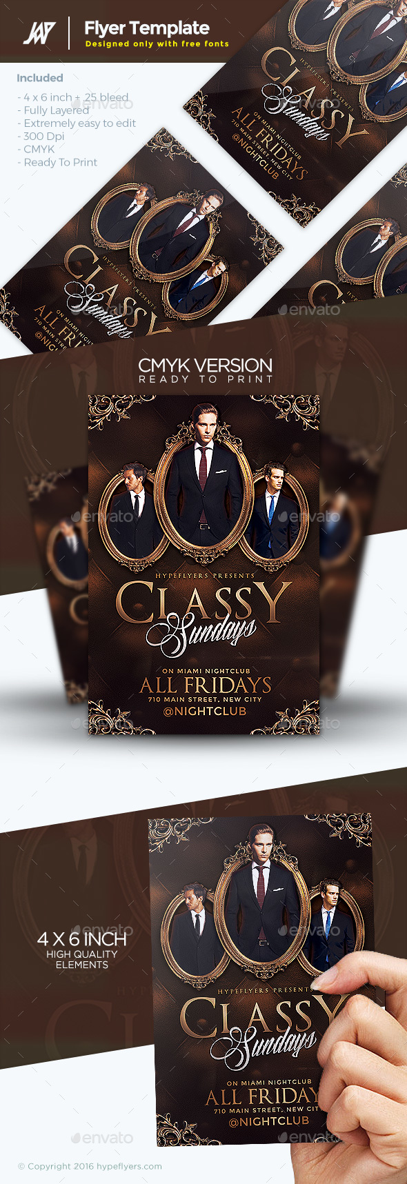 Classy Sundays Flyer Template - Clubs & Parties Events