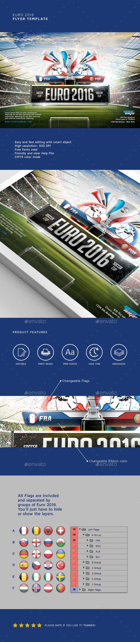 Euro 2016 Flyer Template - Sports Events