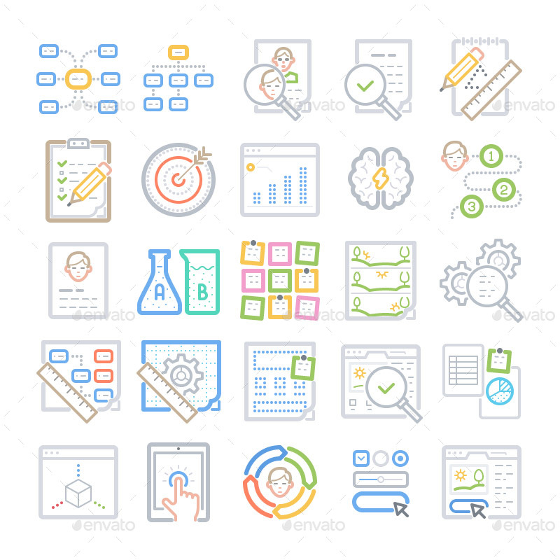 20+ UX / Prototyping Line Icons by maxzernov GraphicRiver