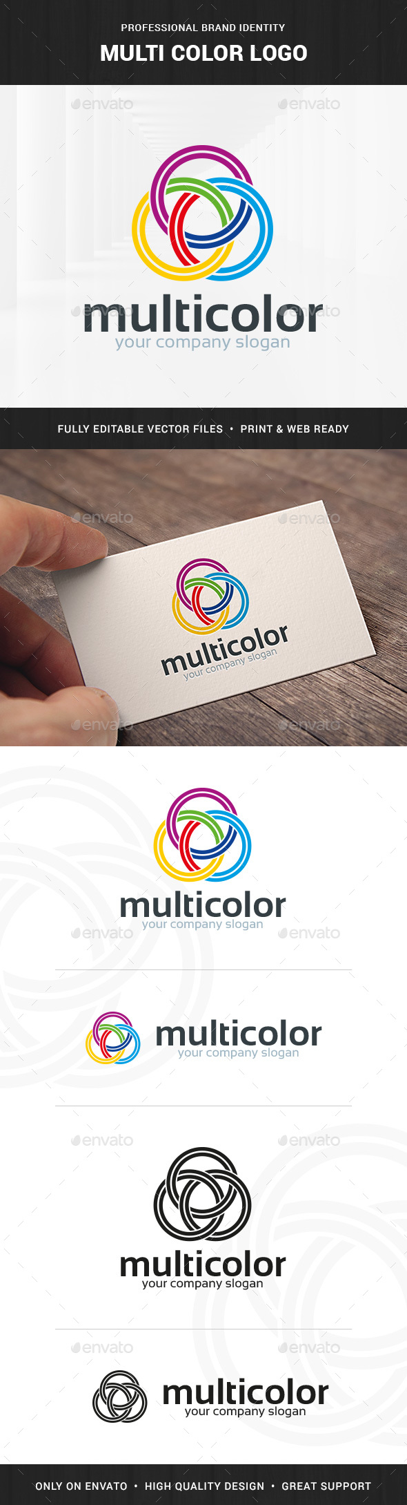 Multi Color Logo Template - Abstract Logo Templates
